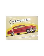1952 CHRYSLER PROGRAMMA BROCHURE ENGELS (USA), Nieuw