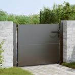 vidaXL Tuinpoort met slot Zwart Poedercoated staal, Tuin en Terras, Verzenden, Nieuw