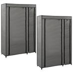 vidaXL Kledingkasten opvouwbaar 2 st 110x45x175 cm stof, Huis en Inrichting, Verzenden, Nieuw