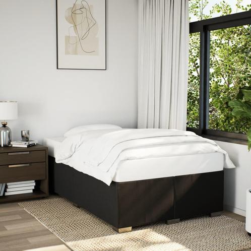 vidaXL Bedframe zonder matras 120x190 cm stof zwart, Huis en Inrichting, Slaapkamer | Bedden, Nieuw, Verzenden