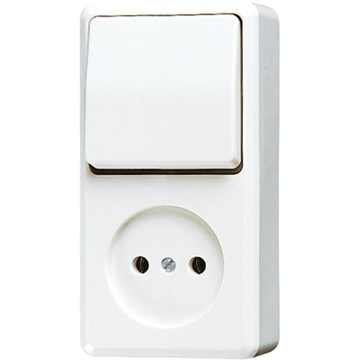 Interrupteur combiné Jung AP600 sans RA WW - 646AWW, Doe-het-zelf en Bouw, Elektriciteit en Kabels, Verzenden