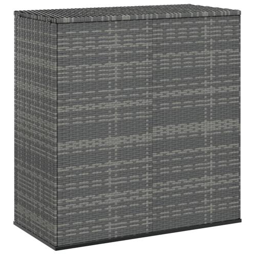 vidaXL Tuinbox 100x49x103,5 cm polyetheen rattan grijs, Tuin en Terras, Bergingen en Tuinkasten, Nieuw, Verzenden