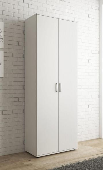 Schoenenkast - Wit - 70x34x189 - Opbergkast met 2 deuren beschikbaar voor biedingen