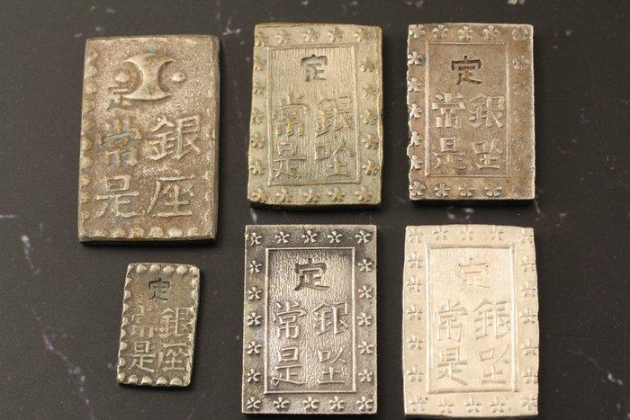 Japan. Tenp (1830-1844). 1 Bu Gin, 1 Shu Gin , 2 Shu Gin, Timbres & Monnaies, Monnaies | Asie