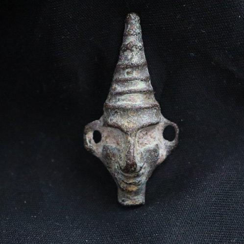 Kanaäniet Brons, Hoofd van Baäl Amulet - 34 mm (Zonder, Antiek en Kunst, Antiek | Overige Antiek