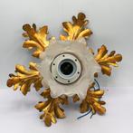 Plafondlamp - Muurlamp met opaline afwerking - verguld, Antiek en Kunst