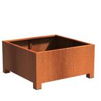 Cortenstaal plantenbak 120x120x60cm - Met poten, Tuin en Terras, 100 cm of meer, Vierkant, Nieuw, Metaal
