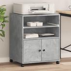 vidaXL Printerkastje met wielen 60x48x74 cm betongrijs, Computers en Software, Verzenden, Nieuw