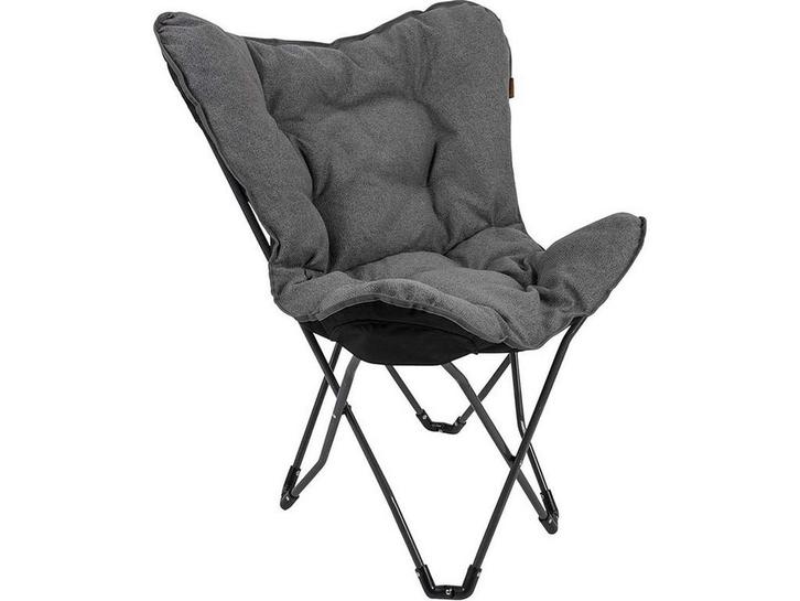Bo-Camp Urban Outdoor - Vlinderstoel - Inklapbaar - Grijs, Huis en Inrichting, Woonaccessoires | Overige, Zo goed als nieuw, Verzenden