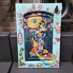 Borgen Lindhardt (1974) - Op kastdeur: kimono meisje met, Antiek en Kunst