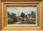 Georgius Heerebaart (1829-1915) - Vissers in een binnenhaven, Antiek en Kunst