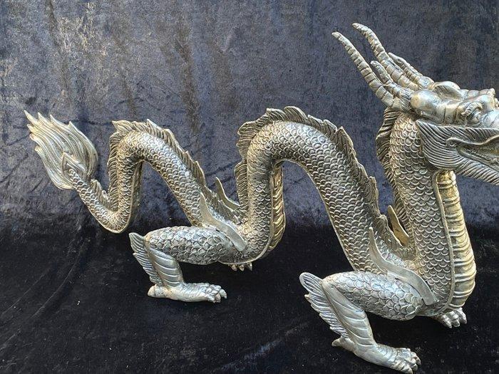 sculptuur, dragon- 73 cm - 35 cm - Verguld brons,, Antiek en Kunst, Curiosa en Brocante