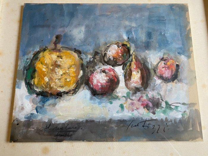 Sergio Scatizzi (1918-2009) - Il melone e frutti, Antiek en Kunst, Kunst | Schilderijen | Modern