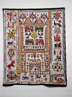 Tapijt Chakla van de Kathi-tribe uit Gujarat. - Katoen, Glas, Antiek en Kunst