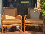 Fauteuil - Bamboe - Twee faux bamboe fauteuils -
