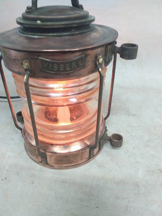 Lamp - Koper - VISSERS Scheepslamp, Antiek en Kunst, Antiek | Wandborden en Tegels
