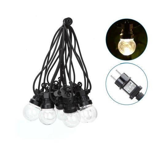 LED Prikkabel lichtsnoer zwart 8 Meter Incl 10x LED lampen, Tuin en Terras, Buitenverlichting, Nieuw, Netvoeding, Verzenden