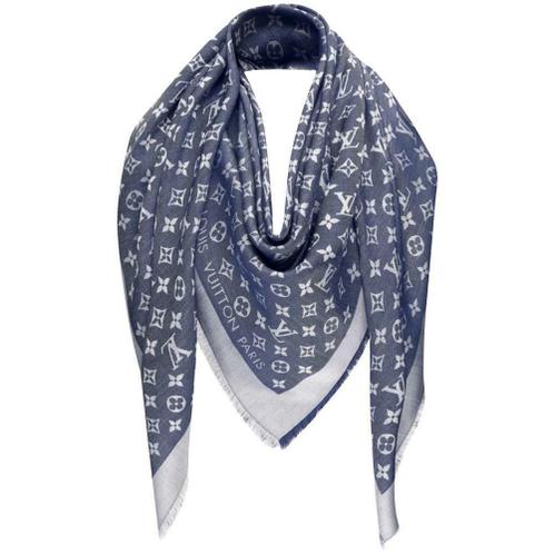 Zeeanemoon gewicht Tegenslag ② Blauw Louis Vuitton Sjaal — Bonnets, Écharpes & Gants — 2ememain