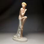 Royal Dux Porzellan-Manufaktur - Beeld, Art Deco Nude Lady, Antiek en Kunst