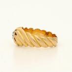 Bague - 18 carats Or jaune - Diamant, Handtassen en Accessoires, Ringen, Nieuw