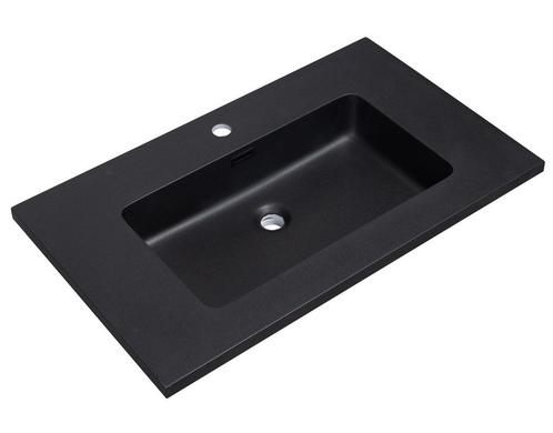 Badplaats Wastafel Angela 80 x 48 cm - Zwart - Wasbak, Huis en Inrichting, Badkamer | Badkamermeubels, Nieuw, Verzenden