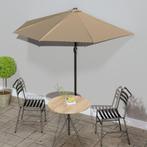 vidaXL Balkonparasol half met aluminium paal 270x144 cm, Tuin en Terras, Parasols, Verzenden, Nieuw