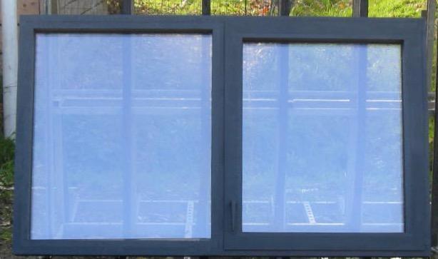 aluminium raam , chassis , venster 168 x 99 zwartgrijs, Doe-het-zelf en Bouw, Raamkozijnen en Schuifdeuren, Inclusief glas, Nieuw