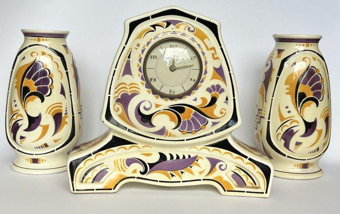 Klok (3) - Société Céramique Maestricht - Art Nouveau, Antiek en Kunst, Antiek | Klokken