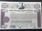 Walt Disney Productions - 1 Aandeelbewijs, nieuw en, Nieuw