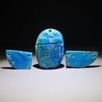 Oud-Egyptisch Faience, Blauwe fijne borstspier-gevleugelde