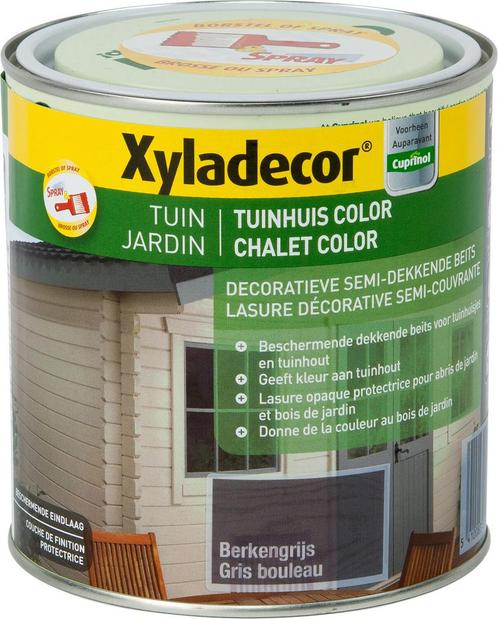NIEUW - Xyladecor Tuinhuis Color, berkengrijs - 1 l, Bricolage & Construction, Bois & Planches, Envoi