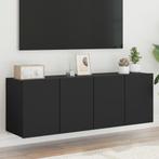 vidaXL Tv-meubels 2 st wandgemonteerd 60x30x41 cm zwart, Huis en Inrichting, Kasten |Televisiemeubels, Verzenden, Nieuw