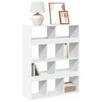 vidaXL Boekenkast 100x33x125,5 cm bewerkt hout wit, Huis en Inrichting, Kasten | Boekenkasten, Verzenden, Nieuw