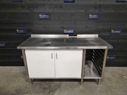 Onderstel voor combisteamer of oven | RVS met trespa | 160, Zakelijke goederen, Horeca | Keukenapparatuur, Gebruikt