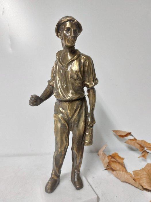 Beeld, Mijnwerker - 33 cm - Zamak - 1950, Antiek en Kunst, Kunst | Designobjecten