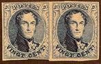 België 1861 - Leopold I Medaillon 20 centimes Blauw Rond, Postzegels en Munten, Postzegels | Europa | België, Gestempeld