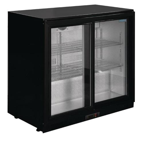 Polar G-serie 2-deurs barkoeling met schuifdeuren zwart 208L, Zakelijke goederen, Horeca | Keukenapparatuur, Nieuw in verpakking