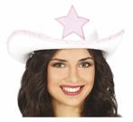 Witte Cowboy Hoed Met Stet, Verzenden, Nieuw