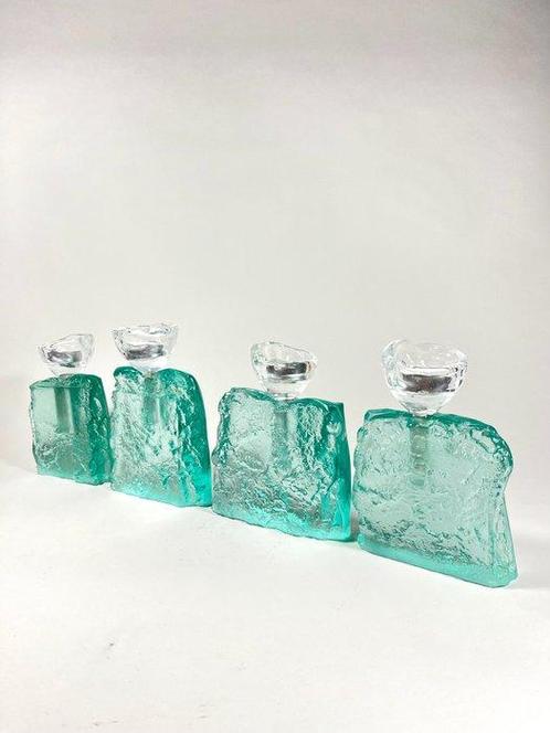 Andrzej Rafalski - Kandelaar (4) - Glas - Vier glazen, Antiek en Kunst, Antiek | Glaswerk en Kristal