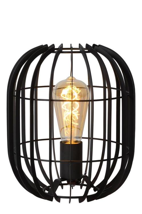 Lucide REDA - Tafellamp Ø 22 cm E27 Zwart, Huis en Inrichting, Lampen | Tafellampen, Nieuw, Metaal, Verzenden