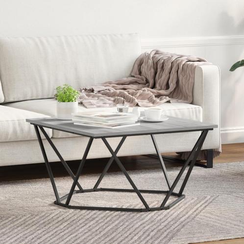 vidaXL Salontafel Grijs Sonoma 80x80x45 cm Mdf, Huis en Inrichting, Tafels | Salontafels, Nieuw, Verzenden