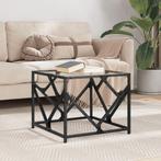 vidaXL Salontafel met transparant glazen blad 50x50x41 cm, Huis en Inrichting, Tafels | Salontafels, Verzenden, Nieuw