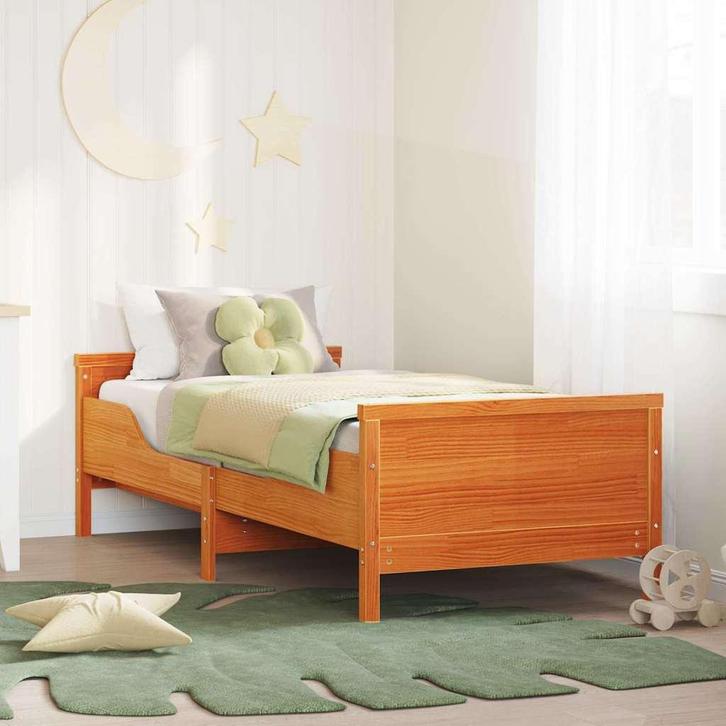 vidaXL Uitzetbare Bedbodem voor Kinderen Wasbruin 80 x 130 /, Huis en Inrichting, Slaapkamer | Bedden, Nieuw, Verzenden