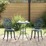 vidaXL Tuin Bistro Set 3 pcs Groen Aluminium, Tuin en Terras, Verzenden, Nieuw