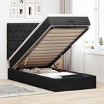 vidaXL Ottoman bed met matrassen 80x200cm fluweel zwart, Huis en Inrichting, Slaapkamer | Bedden, Verzenden, Nieuw