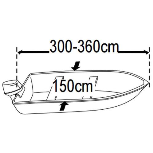 Dekzeil Boot Universeel 300-360cm, Watersport en Boten, Accessoires en Onderhoud, Nieuw, Ophalen of Verzenden