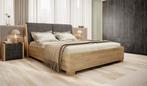 Meubella tweepersoonsbed Mendi eiken houten bed 160x200 cm, Nieuw, 160 cm, Verzenden