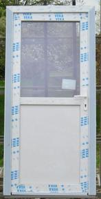 pvc achterdeur , buitendeur , deur 100 x 210 wit, Nieuw, 80 tot 100 cm, Ophalen of Verzenden, Glas