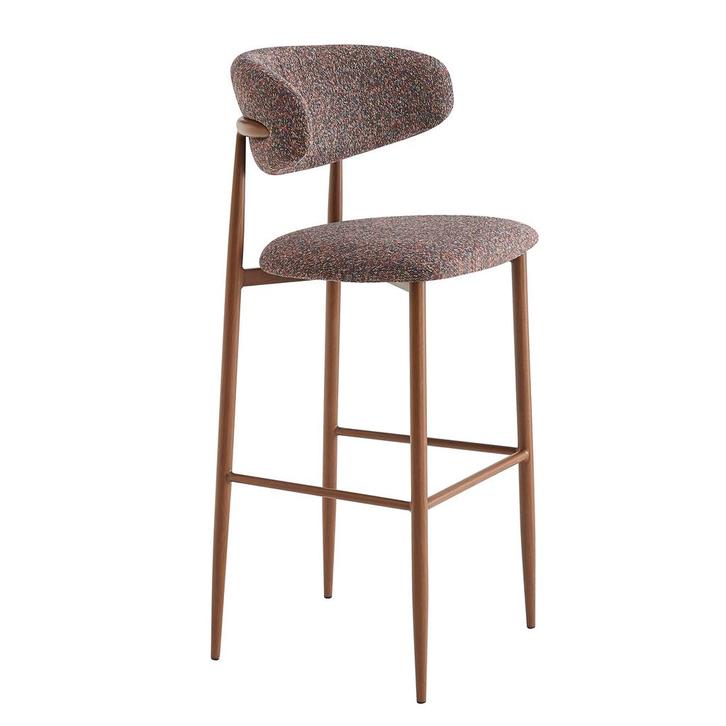 Nieuwe Barstoel Bonnie - Rood/Blauw- Vintage/Café, Maison & Meubles, Tabourets de bar, Enlèvement