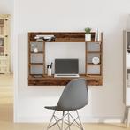 vidaXL Wandbureau Oud Hout 105x48x75 cm Bewerkt Hout, Huis en Inrichting, Verzenden, Nieuw